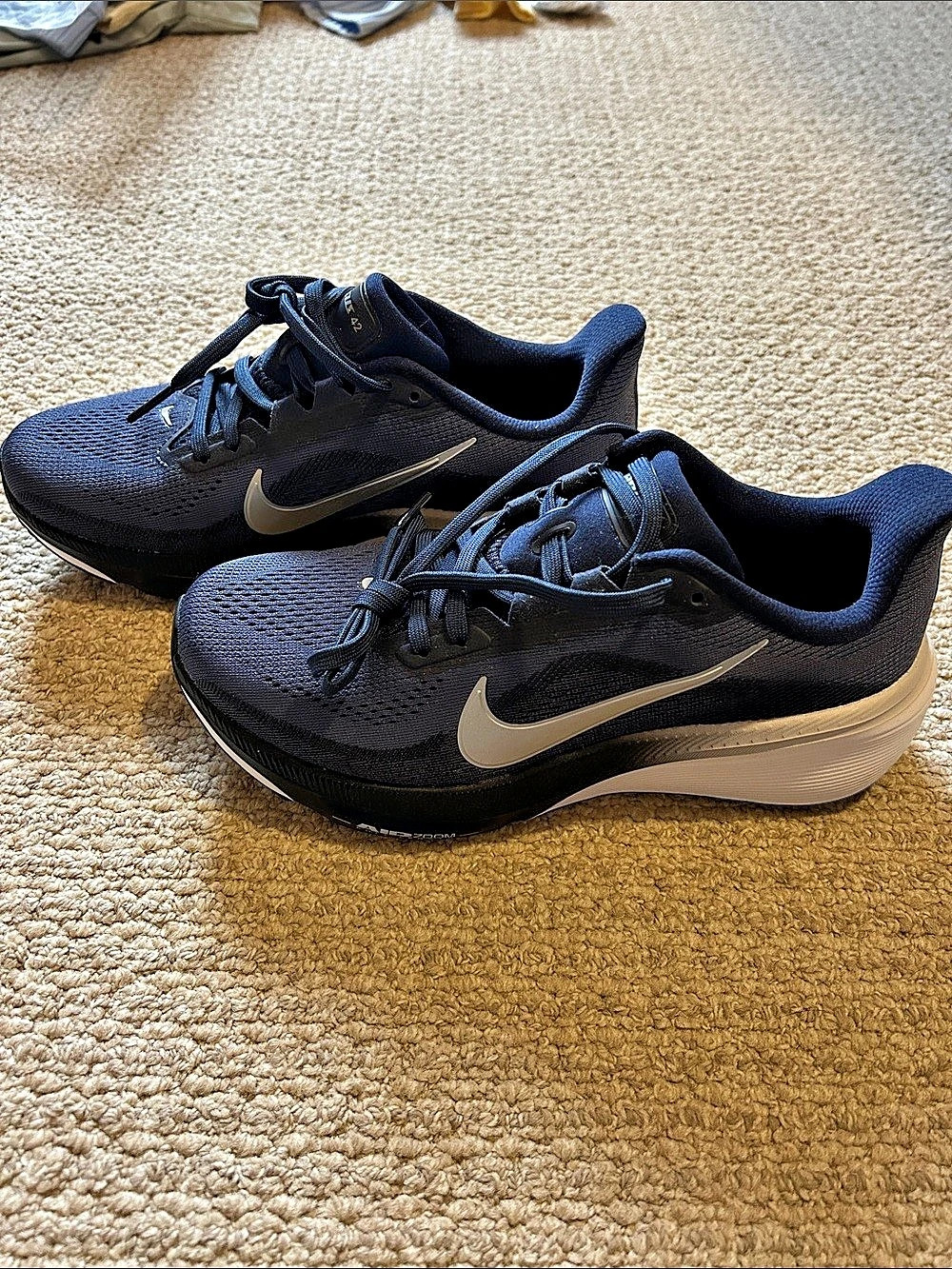 Nike Air Zoom Pegasus 42 Women's Navy & Silver US 7 Athletic Shoes